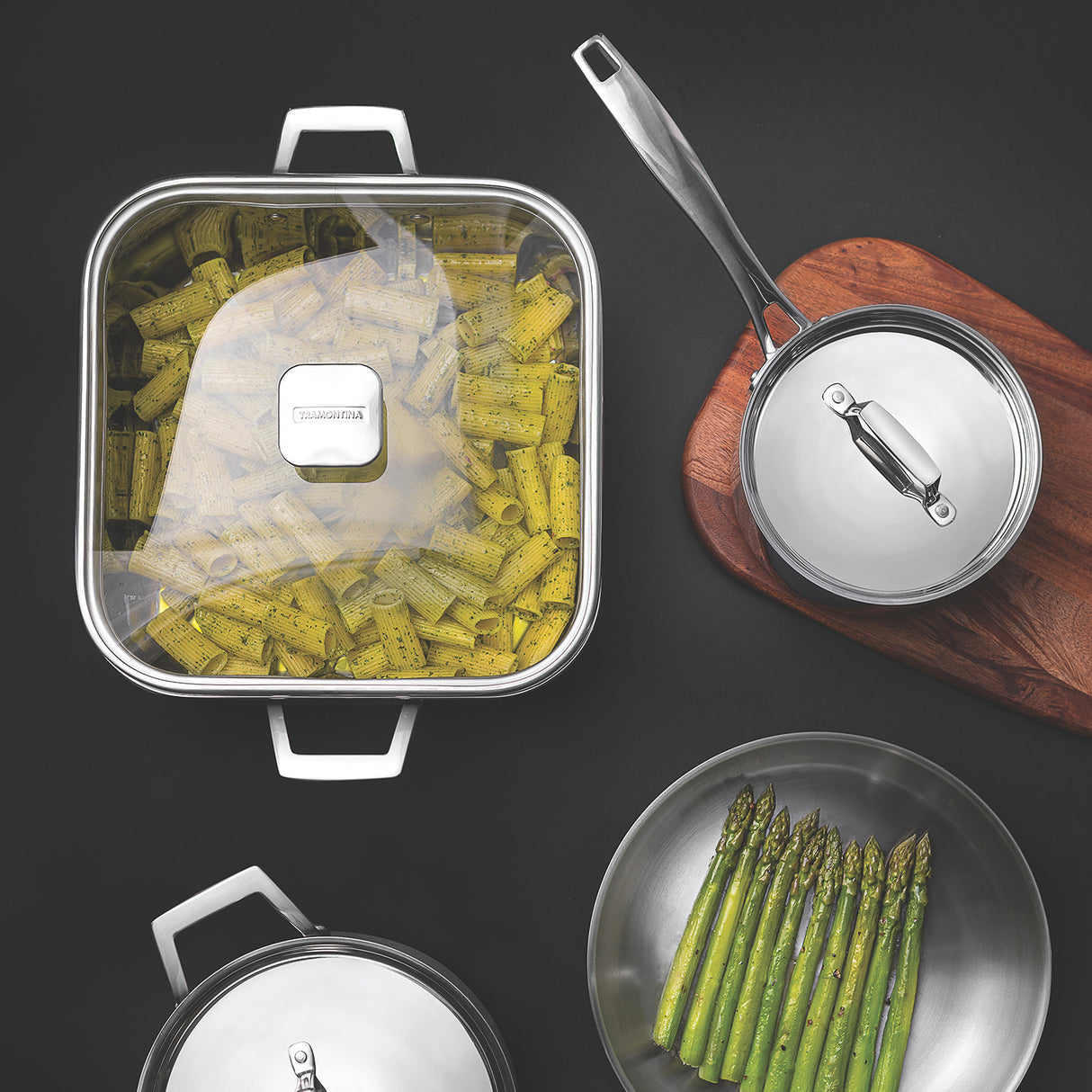 Grano Try-Ply Clad Stainless Steel Sauce Pan, 20cm, 3.1L