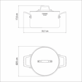 Grano Try-Ply Clad Stainless Steel Deep Casserole, 24cm, 5.8L