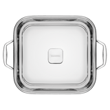 Grano Try-Ply Clad Stainless Steel Square Casserole, 28cm, 7.3L