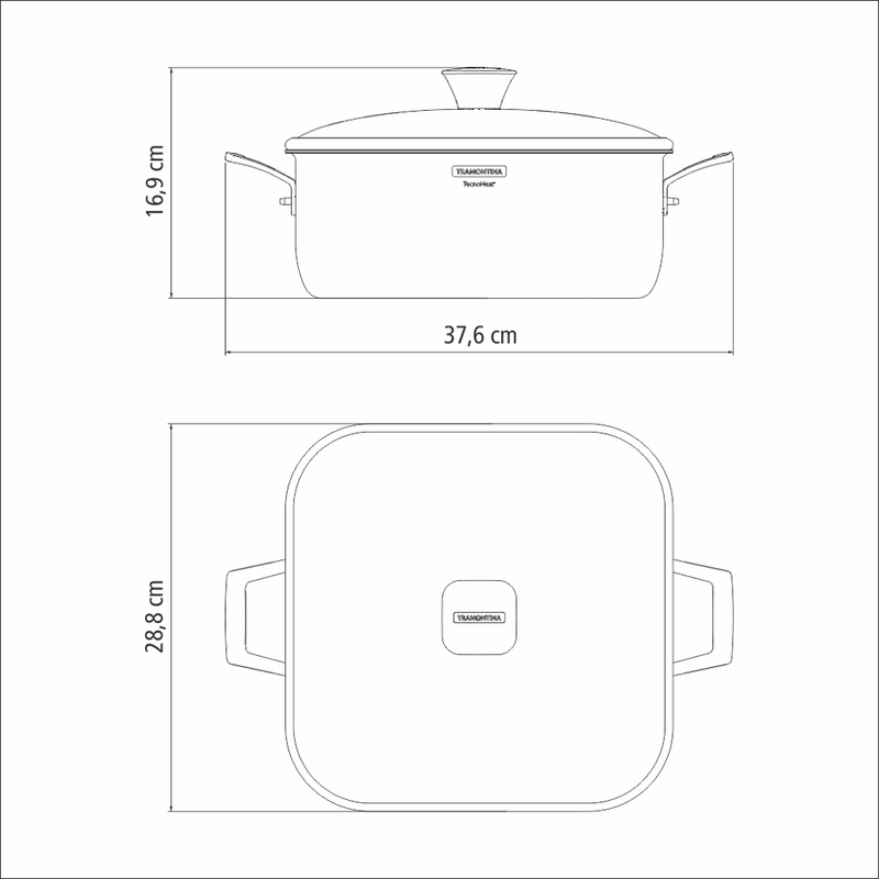 Load image into Gallery viewer, Tramontina Grano Casserole, Square 28cm, 7.3L
