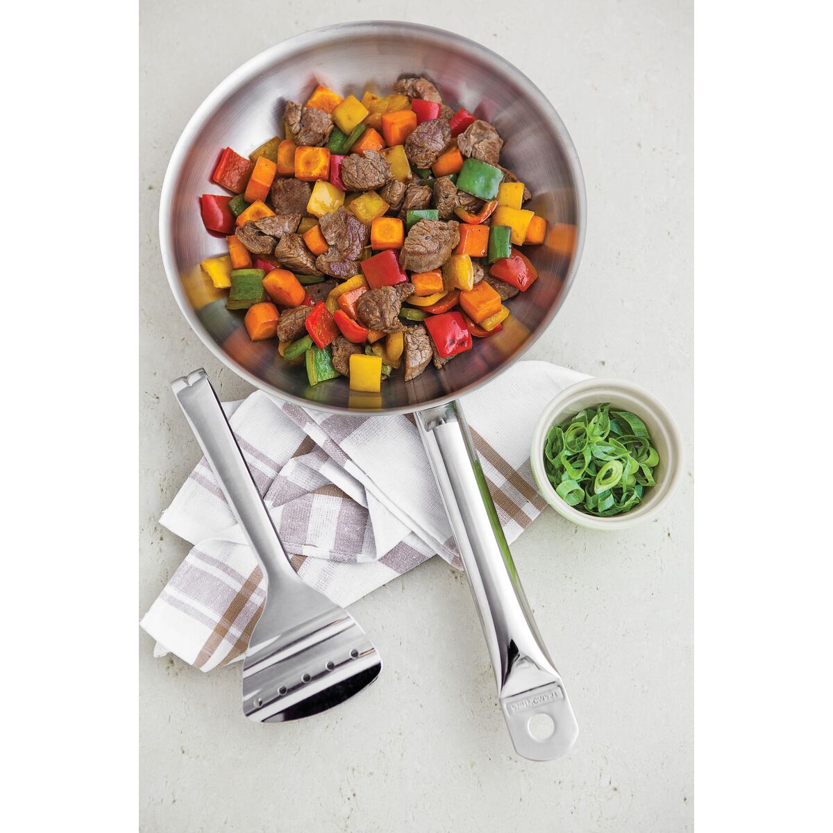 Professional Tri-Ply Base Stainless Steel Frying Pan, 26cm, 2L
