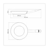 Professional Tri-Ply Base Stainless Steel Frying Pan, 26cm, 2L