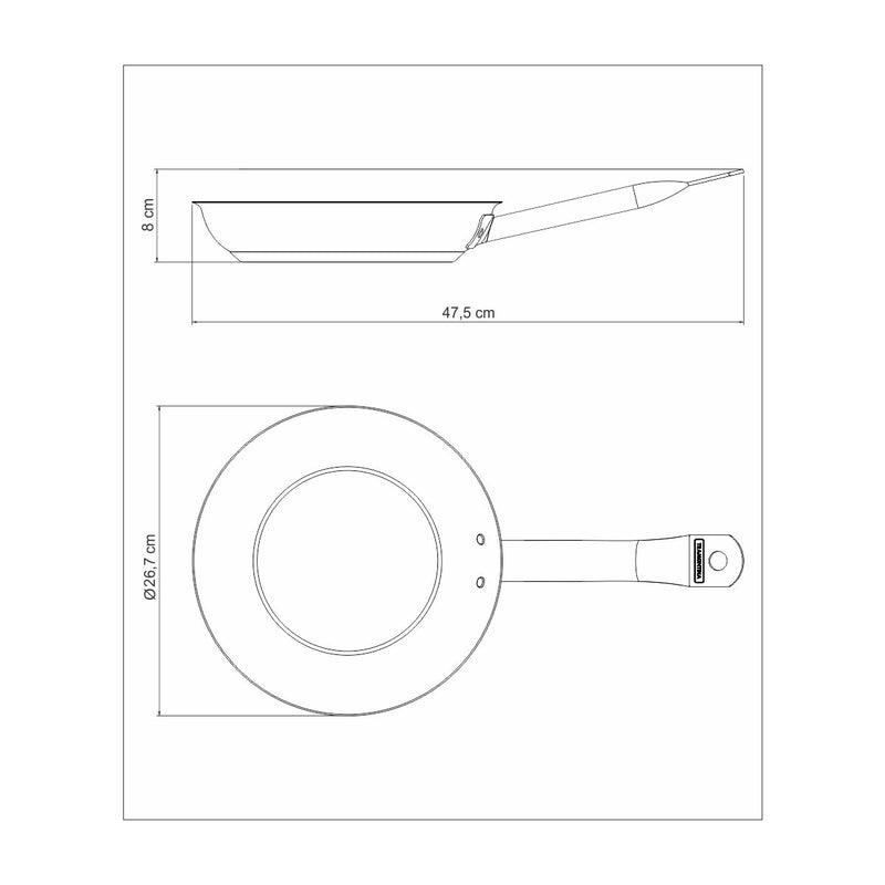 Load image into Gallery viewer, Tramontina Professional Non Stick Stainless Steel Frying Pan, 26cm, 2L
