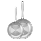 Grano Try-Ply Clad Stainless Steel 2-Piece Frying Pan Bundle, 26cm and 30cm