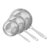 Grano Try-Ply Clad Stainless Steel 3-Piece Frying Pan Bundle, 20cm, 26cm and 30cm