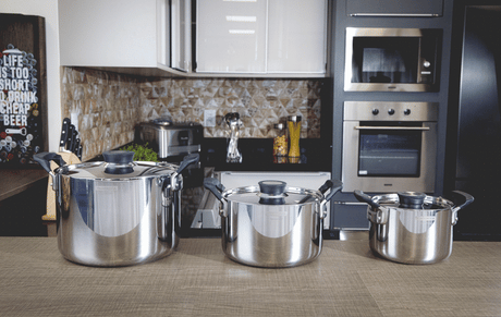 Grano Compact Try-Ply Clad Stainless Steel 3-Piece Cookware Set