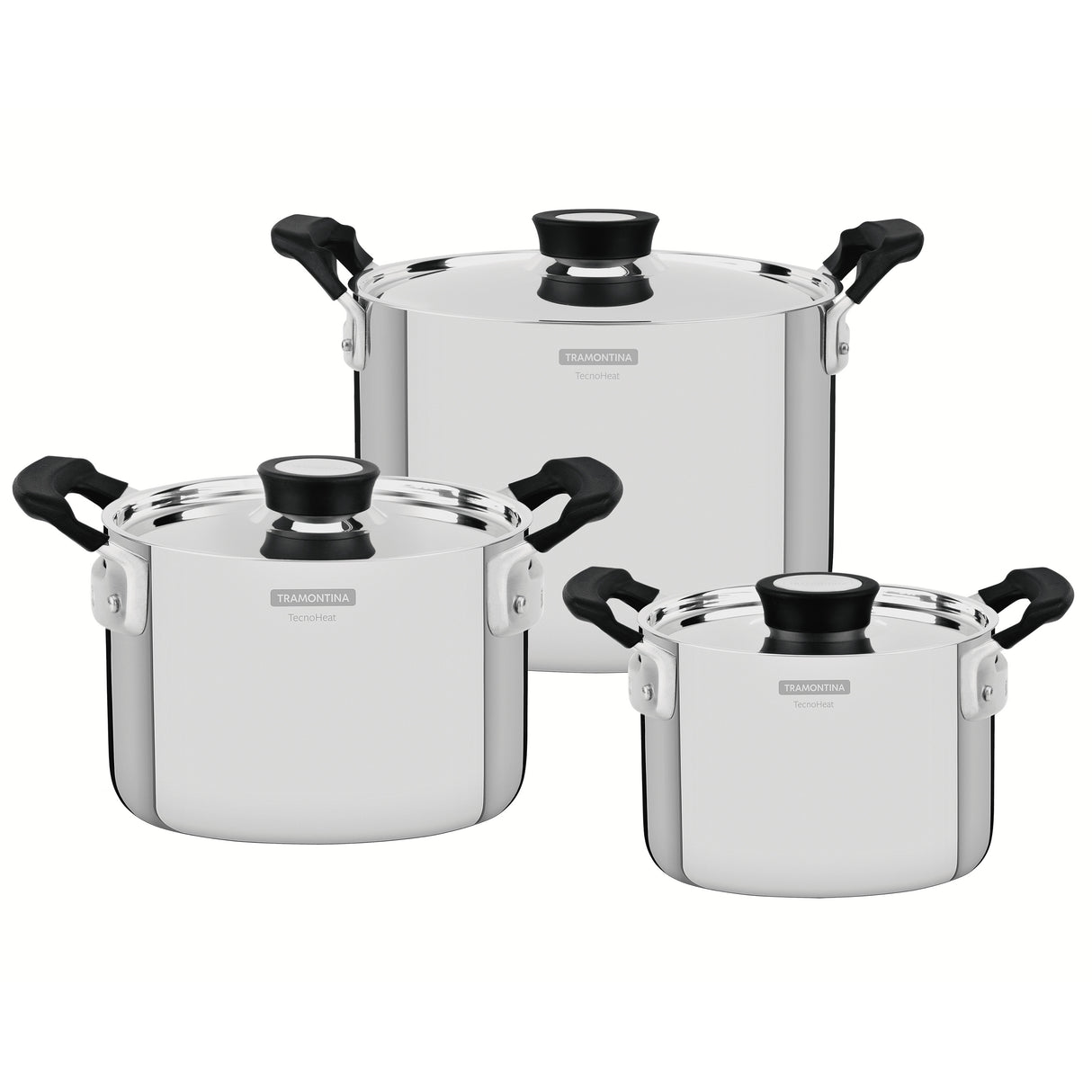 Grano Compact Try-Ply Clad Stainless Steel 3-Piece Cookware Set