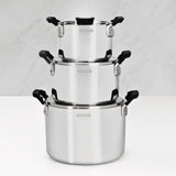 Grano Compact Try-Ply Clad Stainless Steel 3-Piece Cookware Set