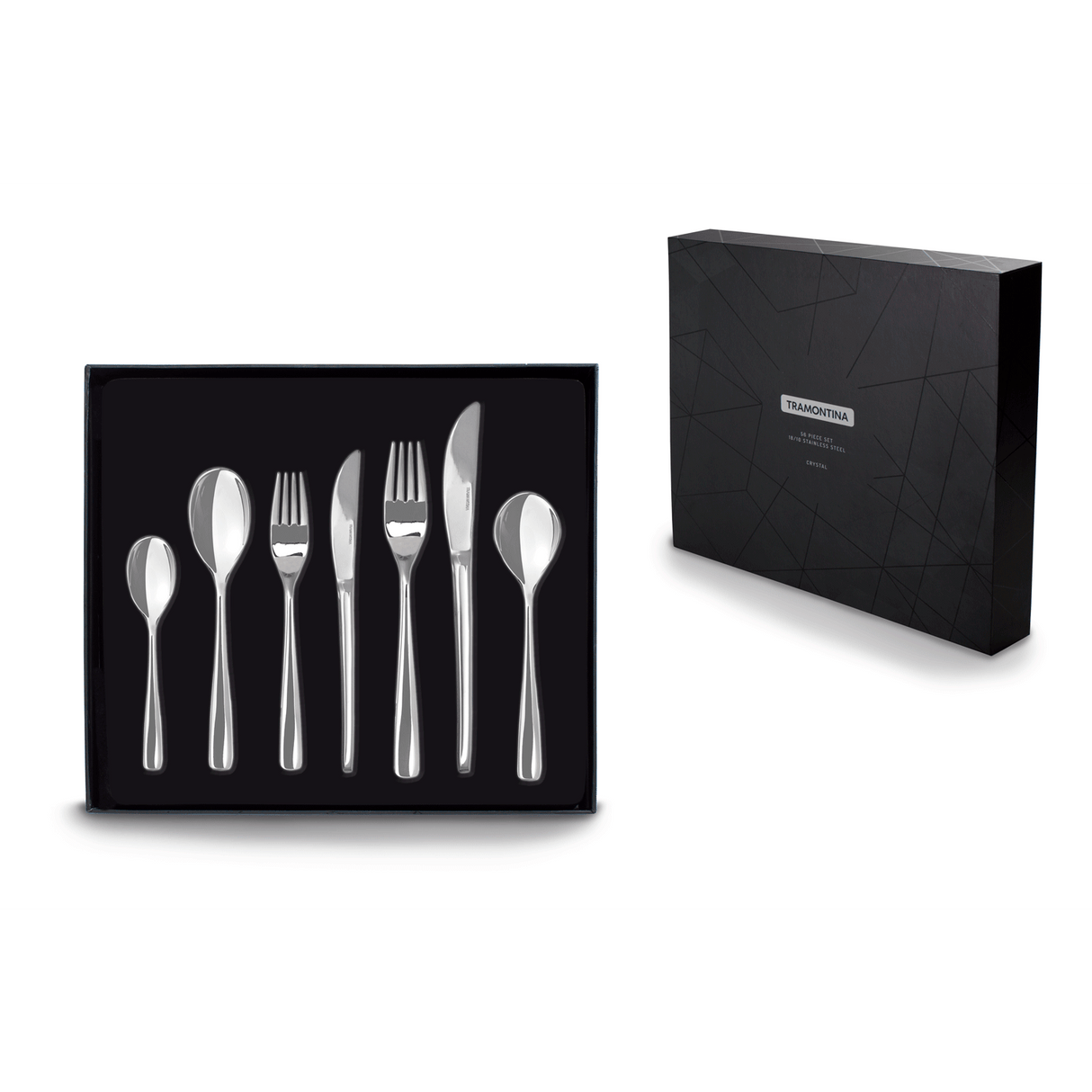 56-Piece Crystal Cutlery Set